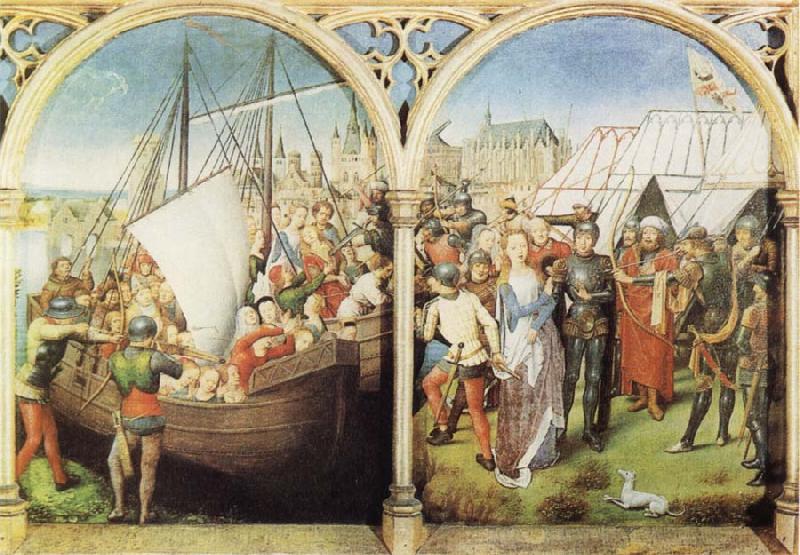 Hans Memling The Martyrdom of St Ursula's Companions and The Martyrdom of St Ursula oil painting image